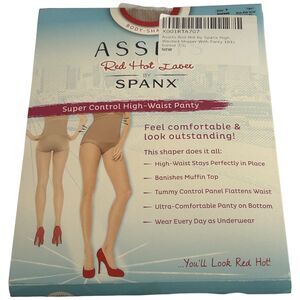Spanx Assets Red Hot Label Super Control High Waist Shapewear Panty Size 7 Beige